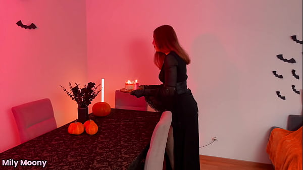 Nonton Hot Redhead Witch In Shiny Pantyhose Traps You And Obliges To Creampie Her Pussy thumbnail