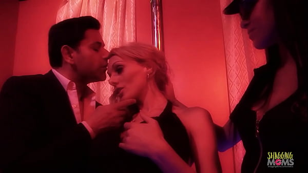 With his big cock out_the blonde and brunette_milfs cannot resist having an anal foursome