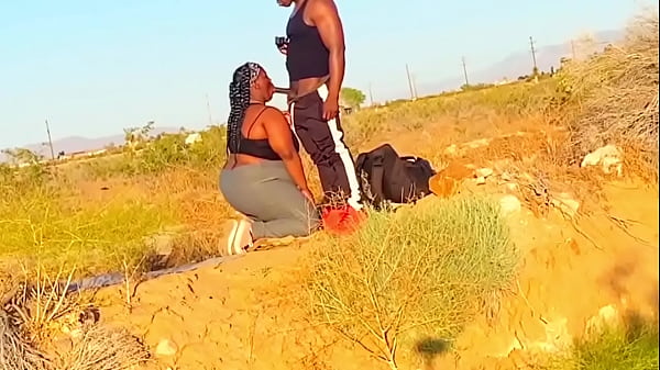 Bbw eats bbc and gets fucked outside 