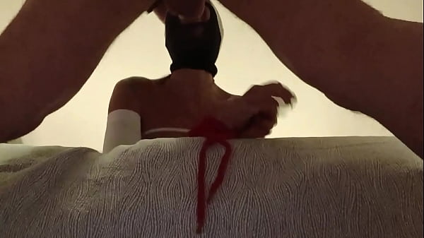Bound And Hooded With Pantyhose And Heels, I Have My Mouth Fucked For 20 Minutes With Oral Creampie thumbnail