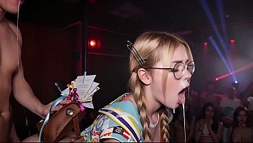 Teens came to a cosplay party to dance, but they were filled with tons of cum!!! (Ai generated)