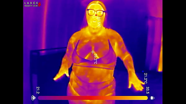 Sports bra try on boob bounce tests naked twerk tease thermal pov 4k landscape 