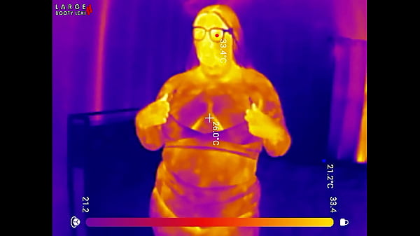 Sports bra try on boob bounce tests naked twerk tease thermal pov 4k landscape 