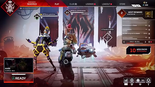 Calls girlfriend while playing apex_legends