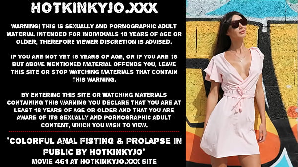 Colorful anal fisting prolapse in public by_Hotkinkyjo