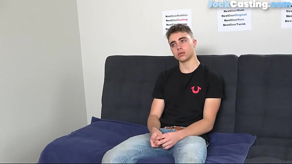 Play MP4 - Casting jock strokes his shaft for cumshot in solo action