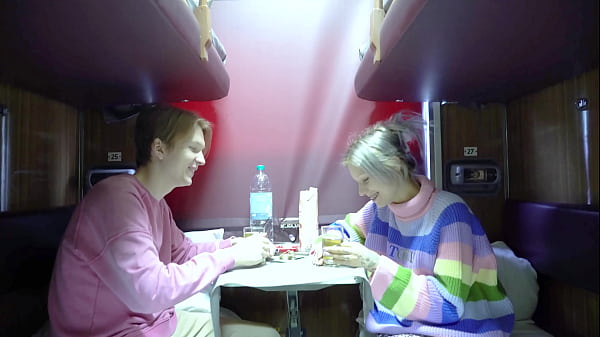 Adventure Train, Neighbor Lost Cards And Got A Huge Dick On The Train thumbnail