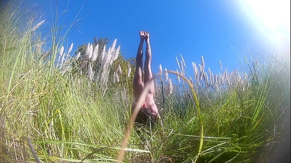 gay outdoor naked handstands sun 