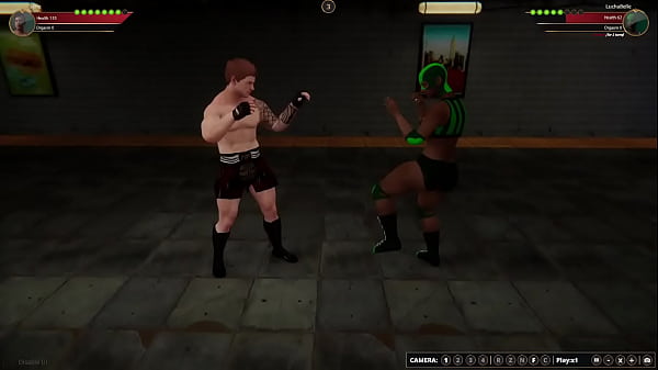 Jerle vs luchabelle nf3d mixed mma combat maledom