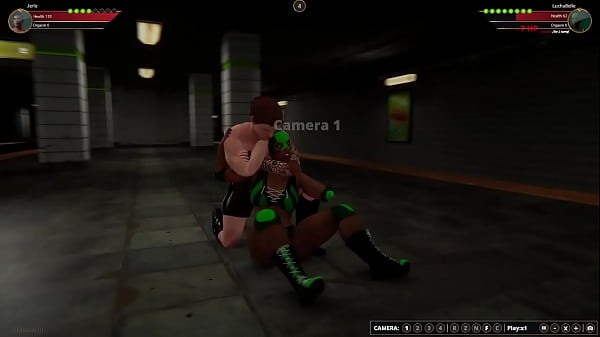 Jerle vs luchabelle nf3d mixed mma combat maledom
