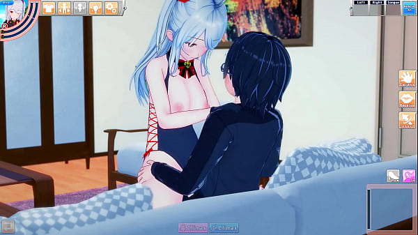 Prinz Eugen Is Hot In her New Lingerie, She Teases Guy With It, Before A Thighjob_And Fucking