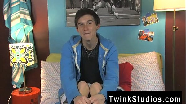 Gay cock Skyelr Bleu is on camera providing an interview and he'_s