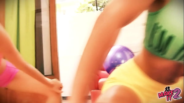 Play MP4 - Busty Blonde Teen And Her Busty Brunette Teen&period; Hot Yoga Duo