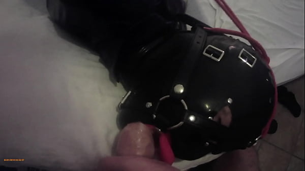 Play MP4 - TEASER Laura is hogtied in latex catsuite and high heels&comma; throated with a lip open mouth gag POV