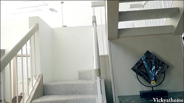 Horny vicky vette takes off her sexy g string and rides a dildo