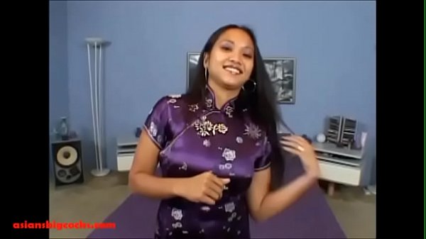 Big huge white monster cock breaking open asian maid pussy