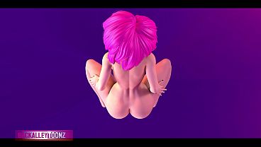 3d Big Booty Show Stopping Stripper In The Arcade Dancing Cartoon thumbnail