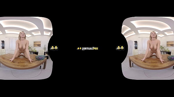 Licky Lexlicks her pee off the table in_virtual_reality_porn video