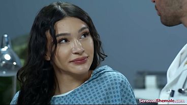 Busty Big Cock Shemale Andylynn Payne S The Doctor Because Her Ass Is Too Tight For Dick.the Doctor Fingers The Tgirls Ass And Fits His Cock In thumbnail