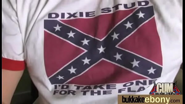 Gorgeous ebony lady sucks white dicks and gangbang fucking 6 