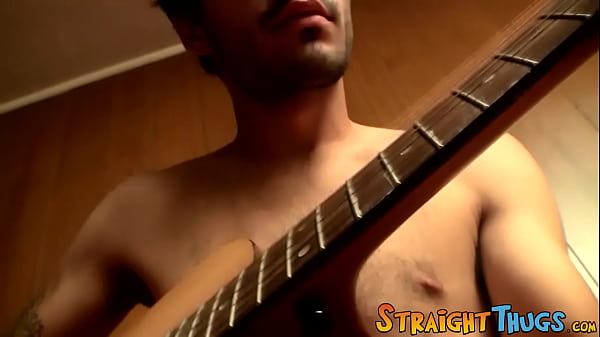 Cutie plays the guitar and wanks off 