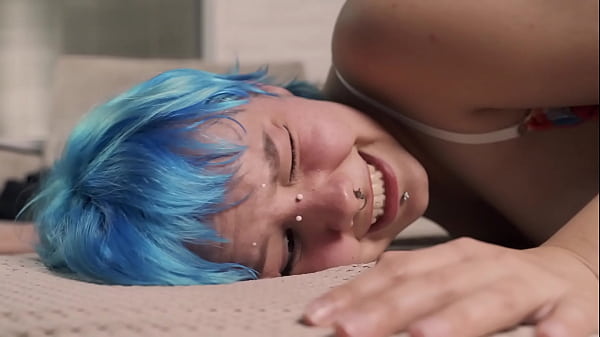 Alternative couple having real sex with kissing