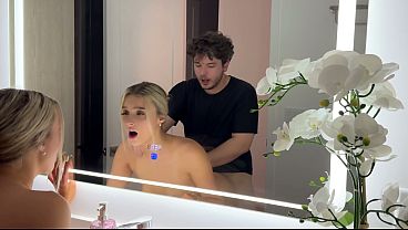 All Natural Big Tits Blonde Fucked In Front Of Mirror - Cas Summer - Luke Cooper 