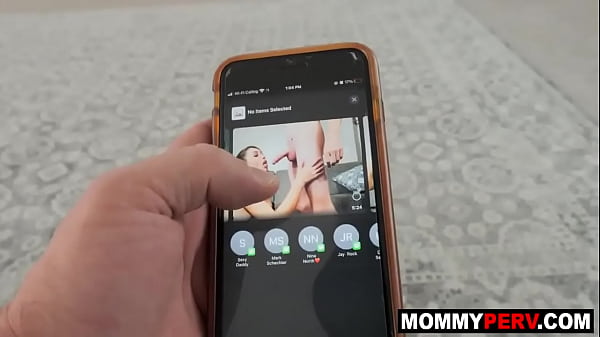 Stepmother bribes stepson with blowjob