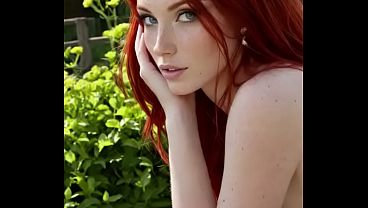 Nonton Beautiful Redhead Girl Giving Blowjob And Receiving Cumshot In The Garden (ai) thumbnail