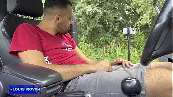 Making Huge Load Of Sperm In The Car And Giving A Little Glimpse Of My Feet thumbnail