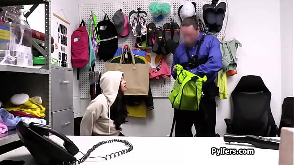 Busty teen enjoys oral treatment at the backroom