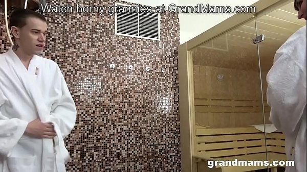 Old cougar takes advantage of young dude's dick 