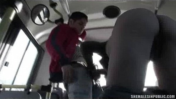 Tranny Public Sex in a Bus! 