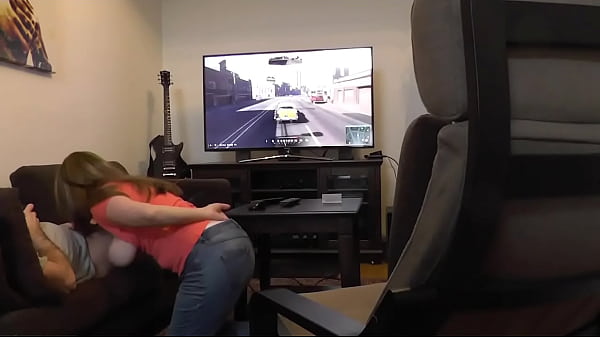 Play MP4 - Sucked off Playing XBOX&period; Britney Swallows Gamer Blowjob & Big Swinging Tits