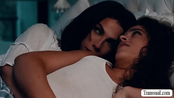 Tight pussy teen lets her shemale stepmom lick it passionately.In return,she throats her shecock and lets her bang her wet pussy so hard. 