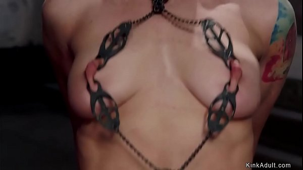 Redhead slave in anal gangbang training