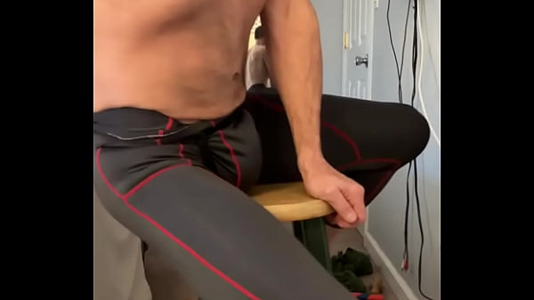 Play MP4 - Stretch on Stool with Workout Pants and Groin Brace