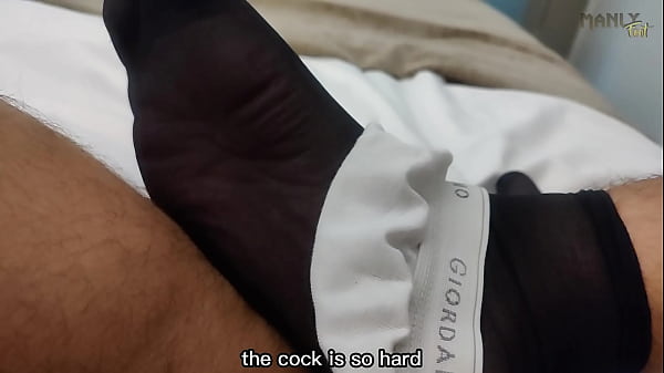 Play MP4 - STEP GAY DAD - BLACK SHEER SOCKS WHITE COCK&excl; - COME WORSHIP MY FEET WATCH ME EDGE MY HARD WHITE COCK AND LET'S CUM TOGETHER