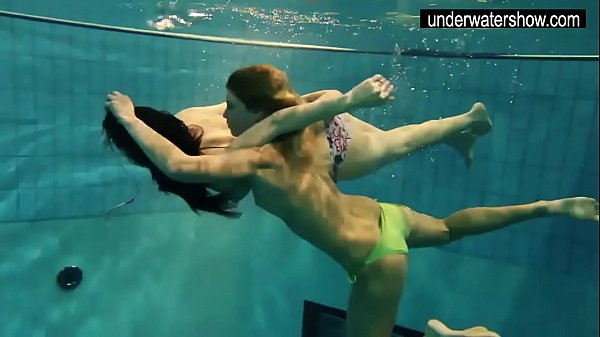 Andrea and Monica hot teens in the pool