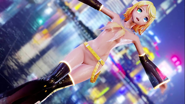 Naked skinny blonde girl dancing mmd by shinshi52 