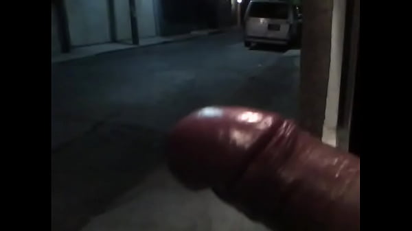 Cumshot public outdoor