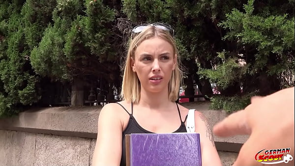 German Scout - Blonde Perfect Inked Teen Talk To No Condom Casting Sex thumbnail