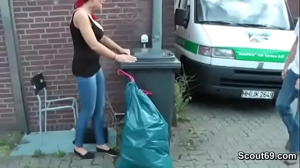 German Neighbor Fuck Sexy Red Hair Girl and Cum on Tits 