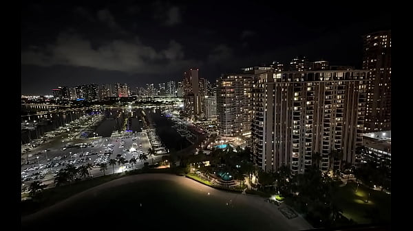 On my hotel balcony last night before playtime 