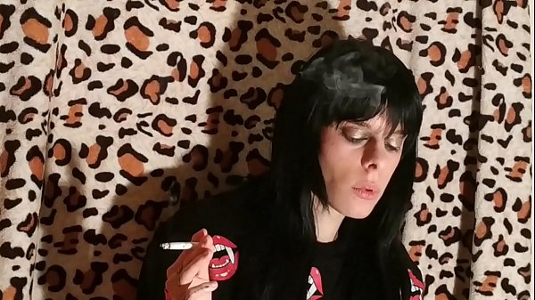 Gothic Domina smoking cigarette behing the scenes 2 part 2 1080p 