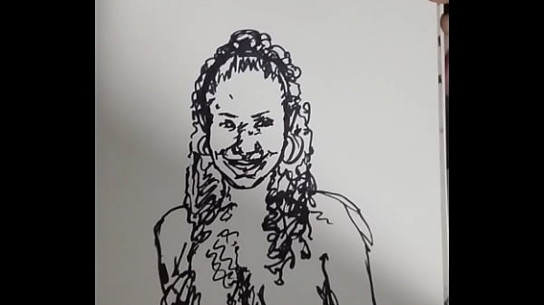 Undressing woman in drawing 3 