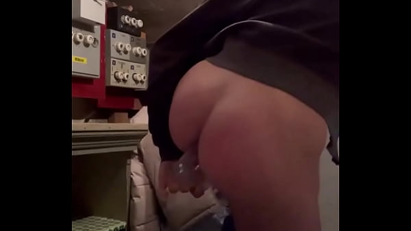 I was so horny the other night so i took my dildo and went to basement floor in my apartment building i started fucking 