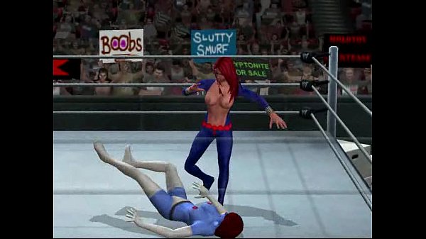topless superheroine wrestling match black_wydow vsmystyque