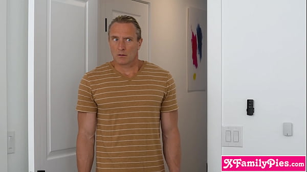 Petite step daughter was curious about her step dad his cock size