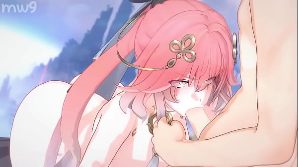 Pink hair hentai blowjob 